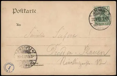 Ansichtskarte Altenburg 2 Bild Schloß, Trachten Litho AK 1903