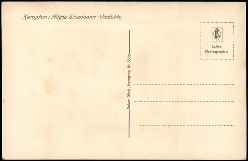 Ansichtskarte Kempten (Allgäu) Eisenbahn-Viadukte, Dampflokomotive 1932