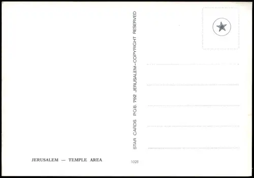 Jerusalem Jeruschalajim (רושלים) Panorama-Ansicht TEMPLE AREA 1975