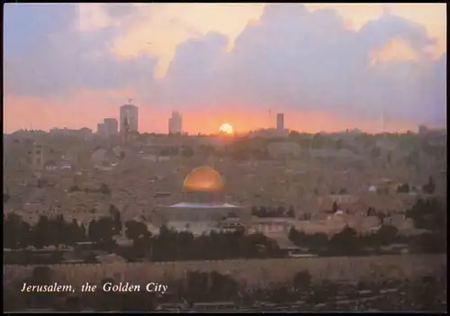 Jerusalem Jeruschalajim (רושלים) Panorama-Ansicht SEEN FROM MT. OF OLIVES 1975
