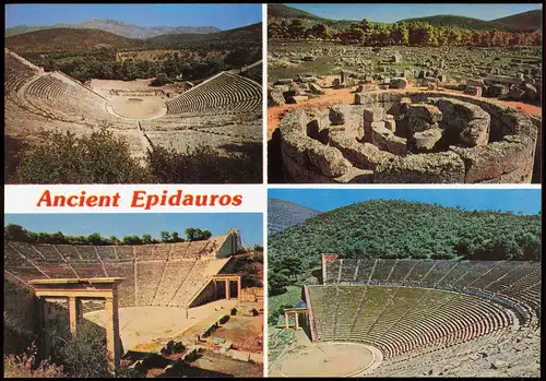 .Griechenland Mehrbild-AK ΕΠΙΔΑΥΡΟΣ Το Θέατρον EPIDAURUS The Theatre 1980
