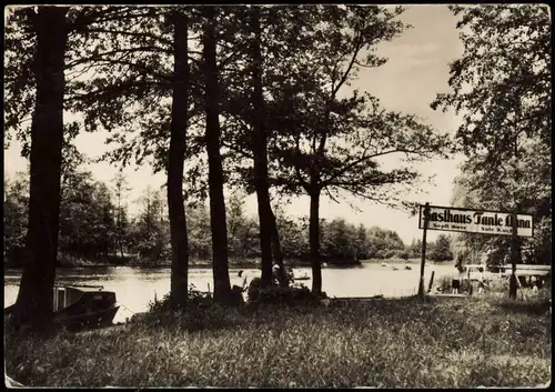 Ansichtskarte Bindow-Heidesee Gasthaus Tante Anna Partie An der Dahme 1963