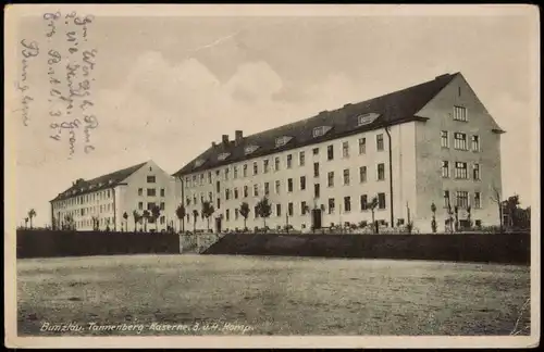 Bunzlau Bolesławiec Tannenberg-Kaserne, 3. u.4. Komp. 1943  gel. Feldpost WK2