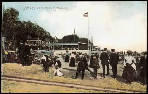 Ansichtskarte Altona-Hamburg am Strand bei Neumühlen. Restaurant 1907
