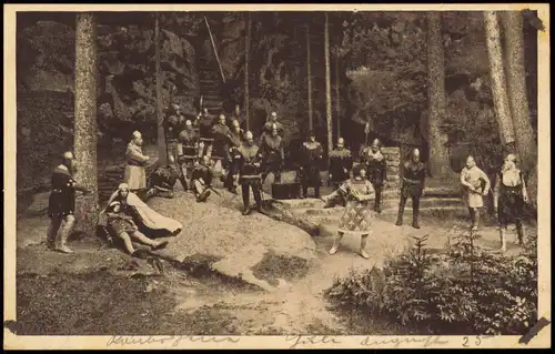 Luisenburg-Wunsiedel (Fichtelgebirge) Naturbühne Luisenburg Volksschauspiel "Die Losburg" 1920