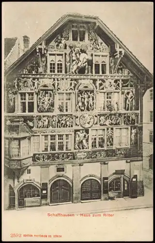 Ansichtskarte Schaffhausen Haus Zum Ritter (Gebäudeansicht) 1900