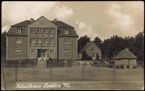Ansichtskarte Loddin a. Usedom Schulhaus 1940