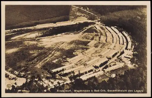 Ansichtskarte Bad Orb Luftbild Kinderdorf Wegscheide 1930