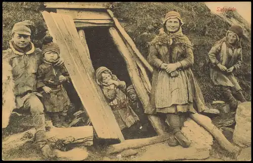 Norwegen Norge Norway Lappen Trachten Lappeleier  Native People 1908