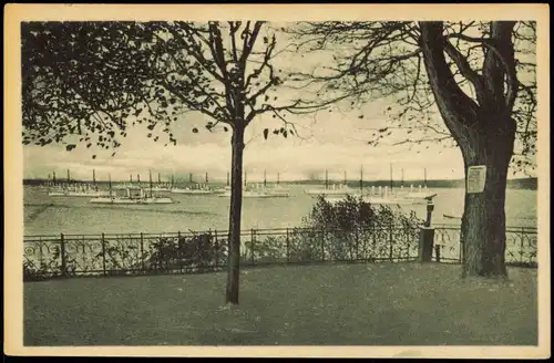 Ansichtskarte Kiel I. Sächs. Kriegerfahrt zur Wasserkante. 1914