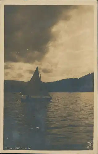 Titisee-Neustadt Titisee (Schwarzwald) Stimmungsbild Segelboot 1917