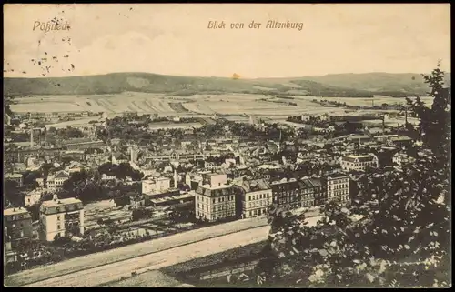 Ansichtskarte Pößneck Stadtblick 1914