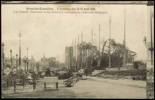 Brüssel Bruxelles Explosion, Grande Terrasse,  Palais de Belgique, Expo  1910