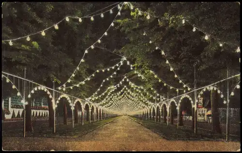 Dresden Illumination der Herkulesallee Intern. Hygiene-Ausstellung 1911