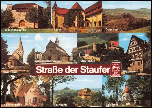 Baden-Württemberg Straße Staufer Rechberg Hohenstaufen. Adelberg Staufer 1985