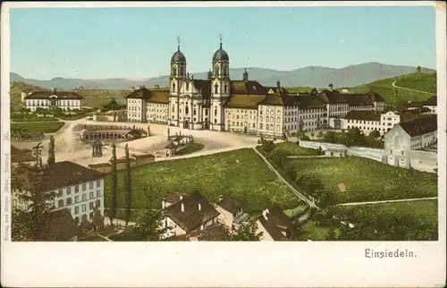 Ansichtskarte Einsiedeln Panorama-Ansicht 1910