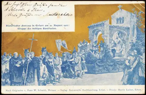 Erfurt Historischer Festzug in Erfurt am 21. August GOLD 1902 Gold-Effekt