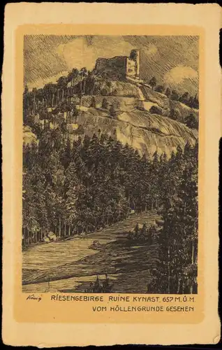 Hermsdorf unterm Kynast-Hirschberg (Schlesien)  Jelenia Góra Ruine 1934