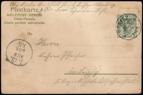 Ansichtskarte Altenburg Heuernte vor der Stadt - Bauern 1901