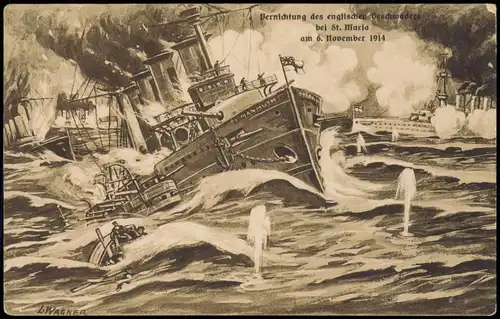 Marine Vernichtung des englischen Geschwaders bei St. Maria 1915