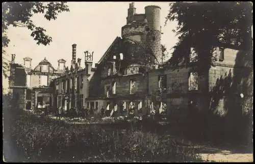 Septmonts zerstörtes Château de Septmonts WK1 1916 Privatfoto