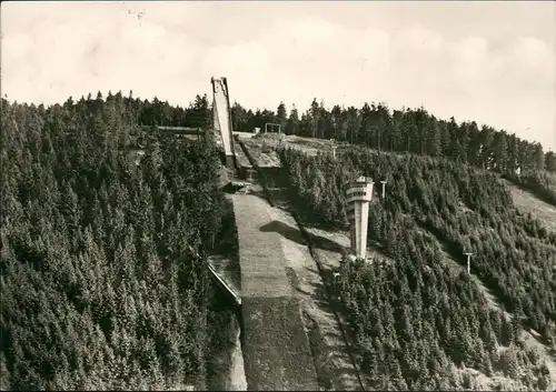 Oberhof (Thüringen) Panorama-Ansicht mit Schanze am Rennsteig 1967