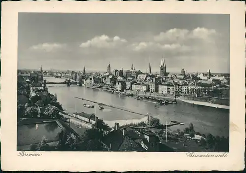 Ansichtskarte Bremen Gesamtansicht 1939