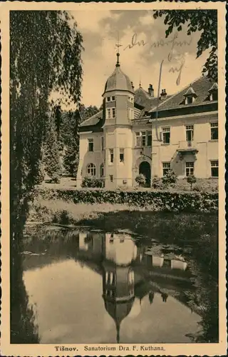 Postcard Tischnowitz Tišnov Sanatorium Dra. F. Kuthana. 1932