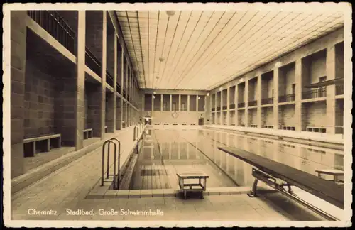 Ansichtskarte Chemnitz Stadtbad - Schwimmbecken 1937