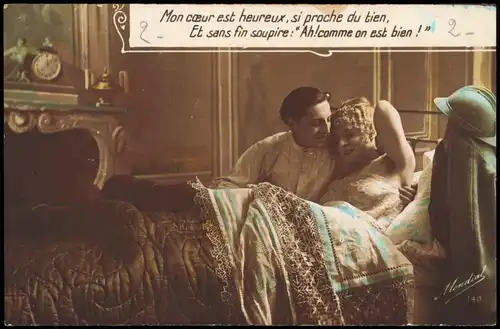 Ansichtskarte  Liebe Liebespaare - Love Amour Mann Frau Fotokunst 1917