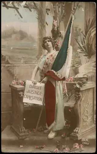 .Frankreich Patriotika Frankreich Patrie France Droit Justice Civilisation 1915