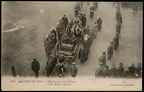 .Frankreich Militaria Patriotika GUERRE Obsèques de I ord  Lords Roberts 1914