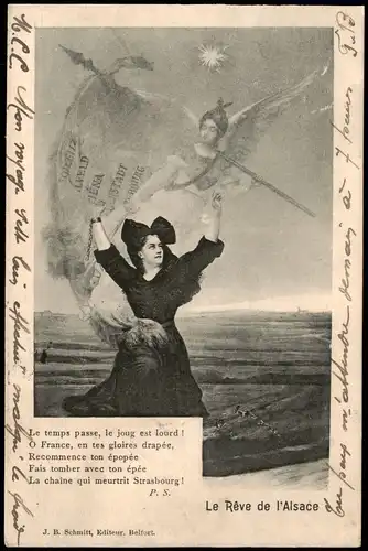 .Frankreich Patriotika Frankreich France Le Rêve de l'Alsace 1901