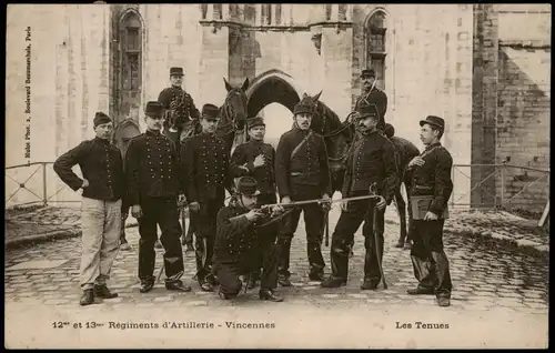 Vincennes 12 et 13me Régiments d'Artillerie Militär France 1912
