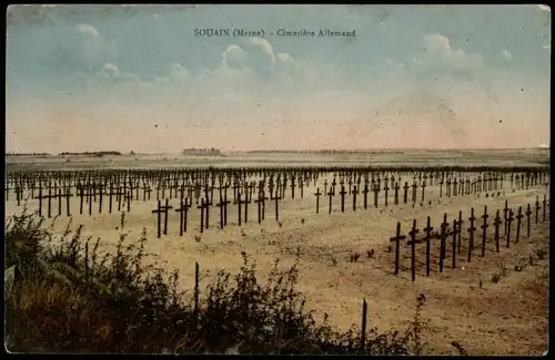 Souain-Perthes-lès-Hurlus Cimetière Allemand Militaria Friedhof 1930