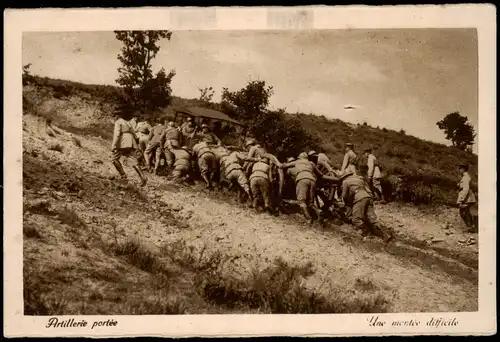 Frankreich Patriotika France Militaria Artillerie portée Une mentée  1917