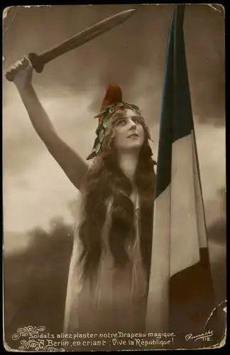 .Frankreich Patriotika France Soldats allez planter notre Drapeau magique  1915