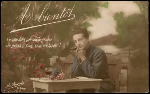 CPA .Frankreich Patriotika France A. bientot Soldat 1918