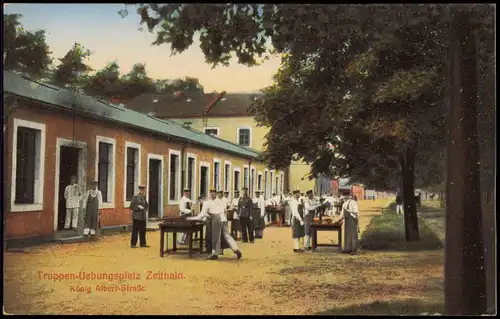 Ansichtskarte Zeithain Truppenübungsplatz König Albert Straße 1914