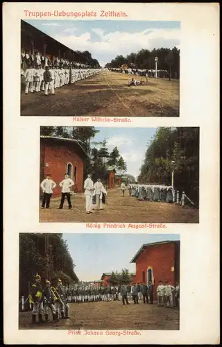 Ansichtskarte Zeithain 3 Bild Truppenübungsplatz 1915