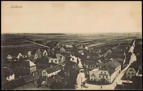 Ansichtskarte Zeithain Stadt, Straße - Gasthaus 1912