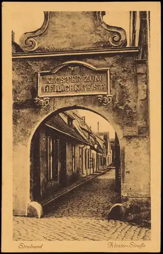 Ansichtskarte Stralsund Kloster-Straße 1919