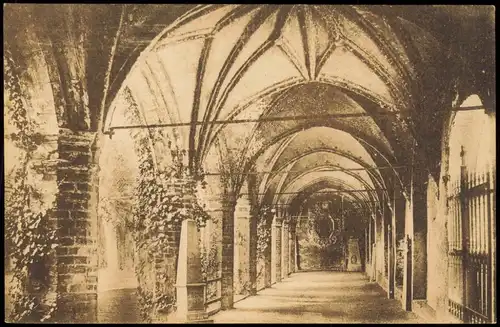 Ansichtskarte Stralsund Johanniskloster, Kreuzgang 1915