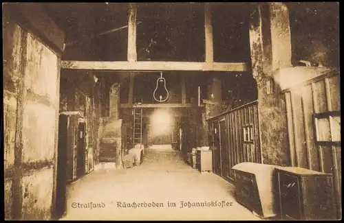 Ansichtskarte Stralsund Räucherboden im Johanniskloster 1915