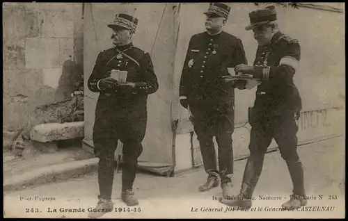 .Frankreich Patriotika France Le Général JOFFRE et le Général de CASTELNAU 1916