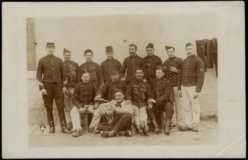 Ansichtskarte  Französische Soldaten WK1 au Noyer 1915