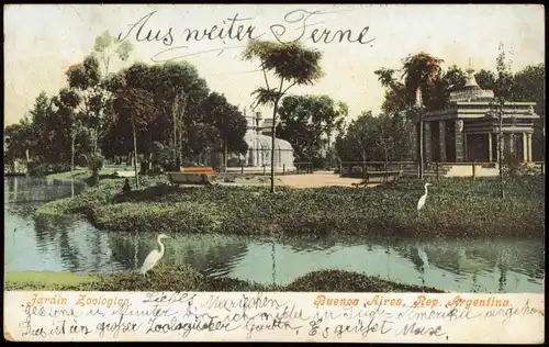 Postcard Buenos Aires Jardin Zoologico (Zoologischer Garten) Argentina 1906