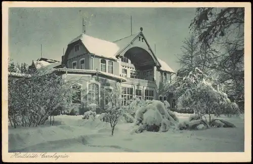 Ansichtskarte Bad Reiboldsgrün (Vogtland) Heilstätte Carolagrün 1934