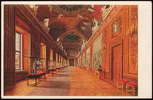 Ansichtskarte Berlin Ehem. königl. Schloss (Castle) Gobelingalerie 1920