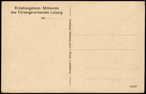 Mittweida Innenansicht Erziehungsheim des Fürsorgeverbandes Leipzig 1920